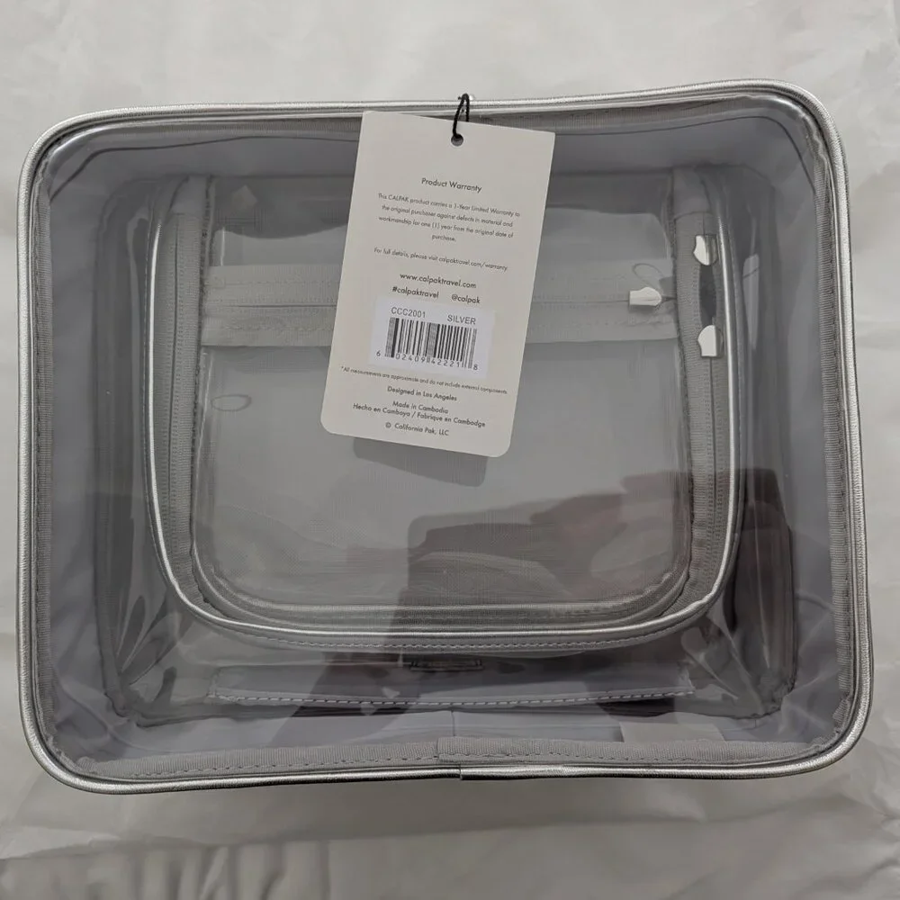 Calpak Large Silver Cosmetics Case LIMITED EDITION - Picture 2 of 3